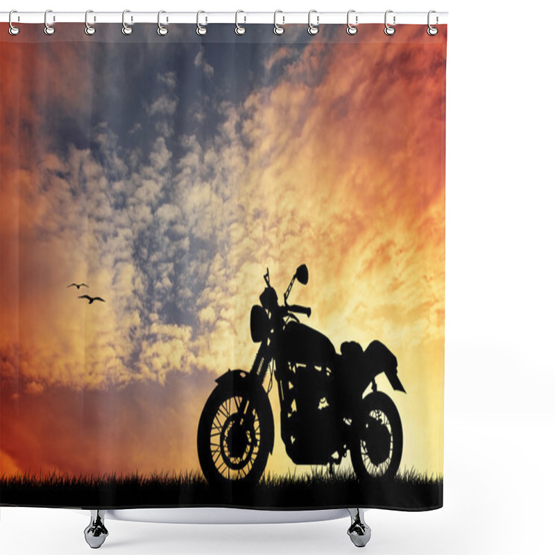 Personality  Motorcycle Shower Curtains