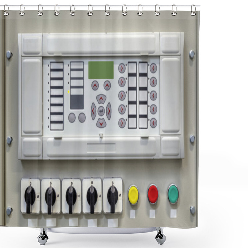 Personality  Electrical Control Panel With Electronic Device For Relay Protection In Electrical Substation Shower Curtains