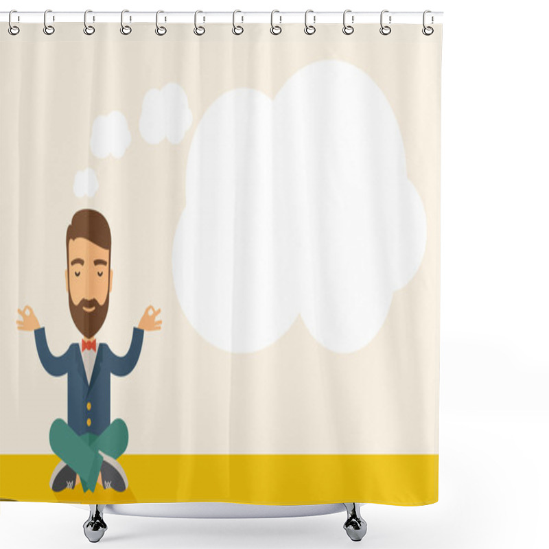 Personality  Businessman Get The Idea Shower Curtains