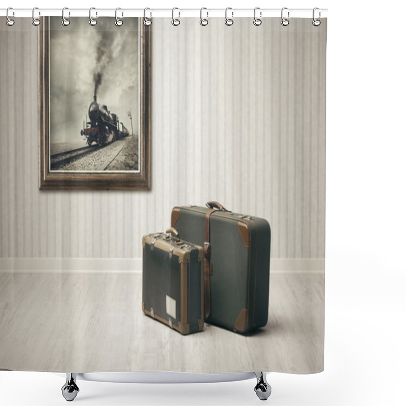 Personality  Travel By Train Shower Curtains