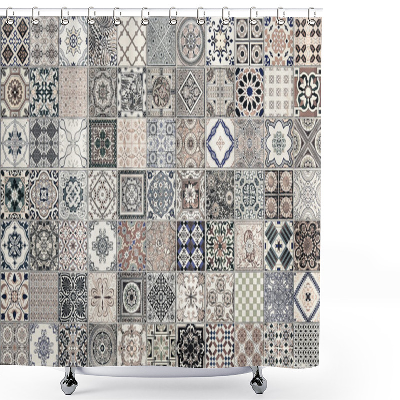 Personality  Ceramic Tiles Patterns From Portugal. Shower Curtains