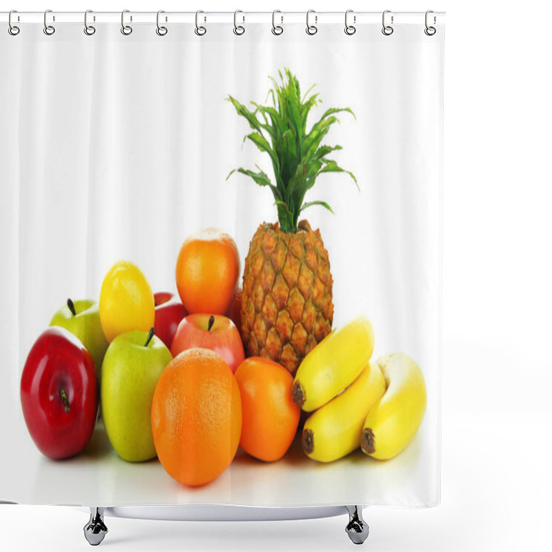 Personality  Tasty Fruits Isolated On White Shower Curtains