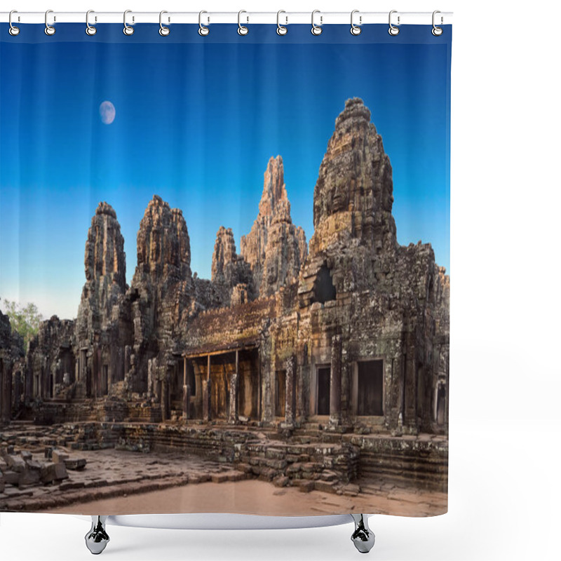 Personality  Temple Ruined Bayon, Angkor, Shower Curtains