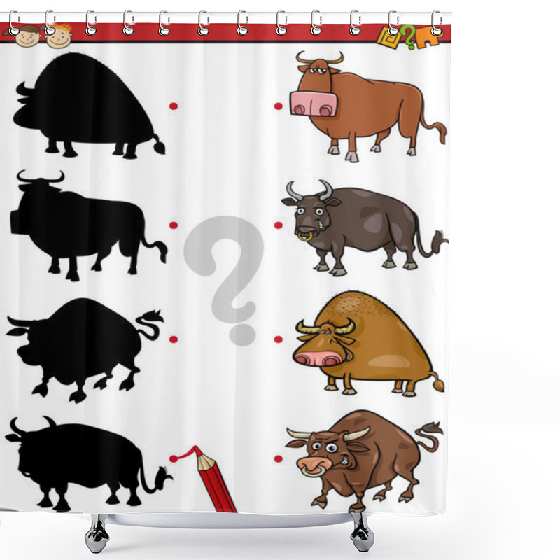 Personality  Shadows Task With Animals Shower Curtains