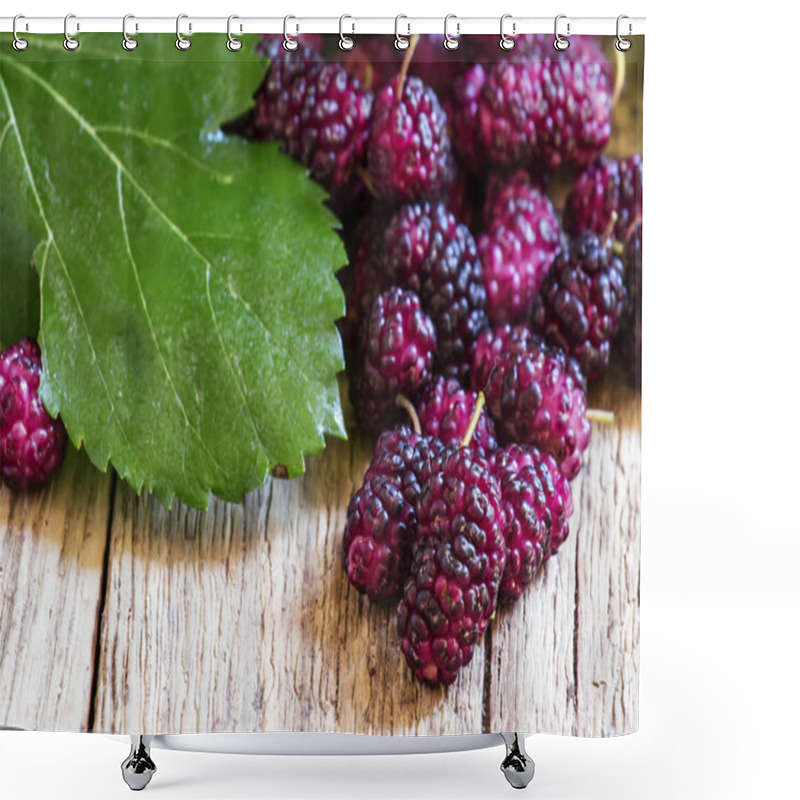 Personality  Purple Mulberries In A Basket Shower Curtains