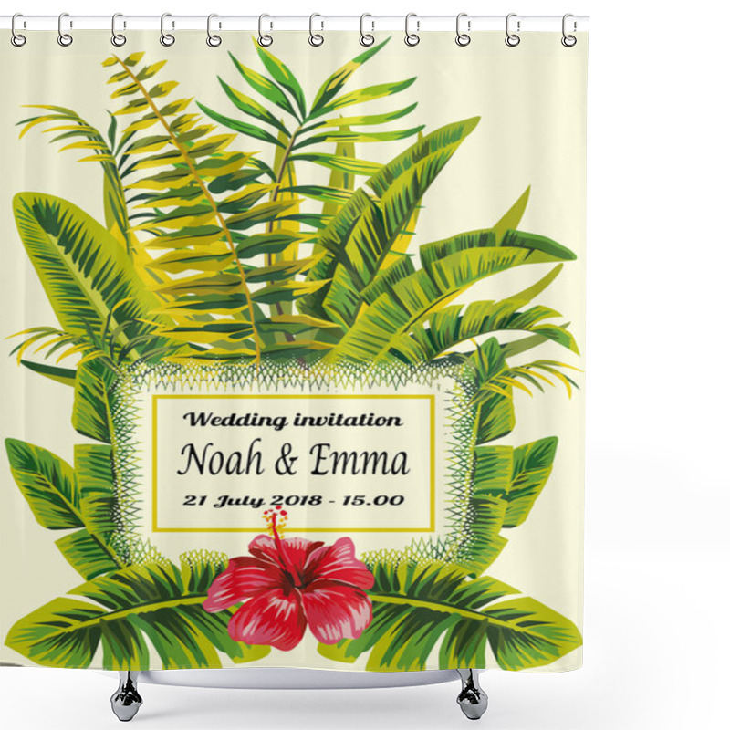 Personality  Tropical Wedding Invitation Shower Curtains