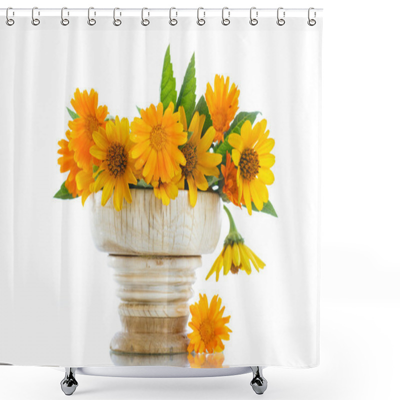 Personality  Bouquet Of Flowers With Summer Daisies  Shower Curtains