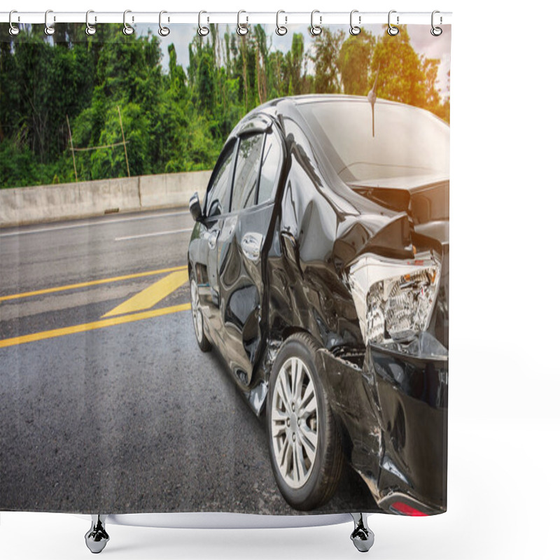 Personality  Car Crash Accident On The Road Shower Curtains