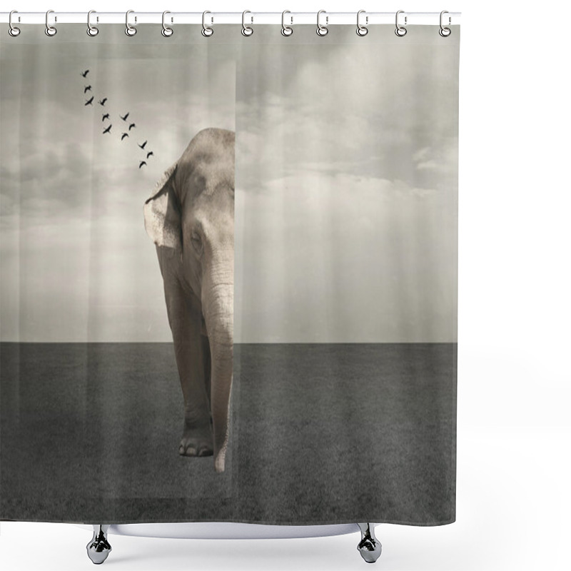 Personality  Elephant Shower Curtains