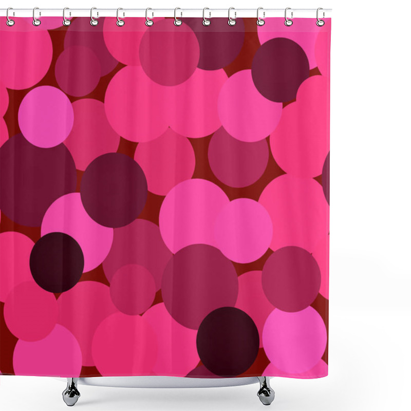 Personality  Vibrant Polka Dot Pattern Featuring Bold Pink, Red Circles, Perfect For Adding Playful Energy To Designs. For Print Textile, Packaging, Background, Invitation, Digital Project Seeking Lively Touch Shower Curtains