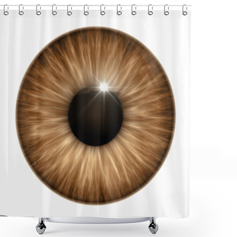 Personality  Brown Eye Texture Shower Curtains