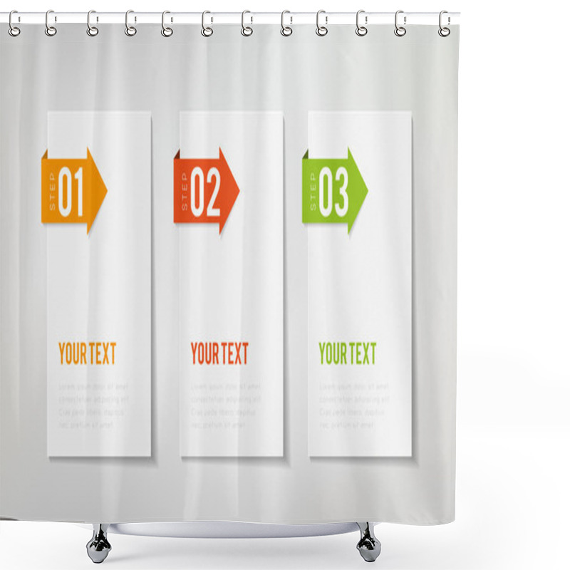 Personality  Three Steps Infographics Shower Curtains