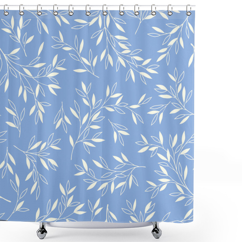 Personality  Tropical Plant Seamless Pattern Illustration,I Designed A Tropical Plant,This Picture Is Seamless,It Is A Vector Work Shower Curtains