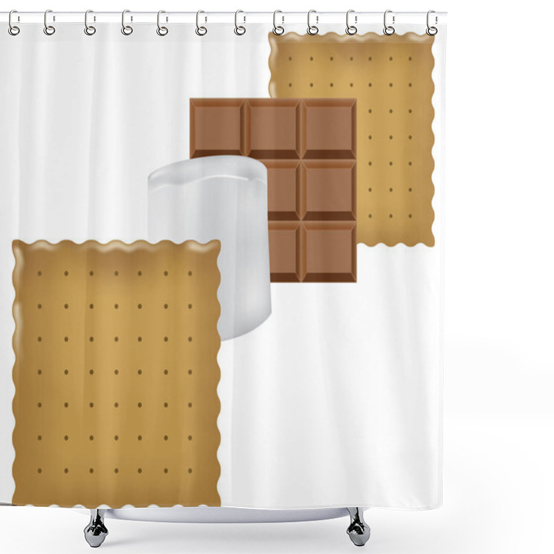 Personality  Ingredients For Smores Shower Curtains