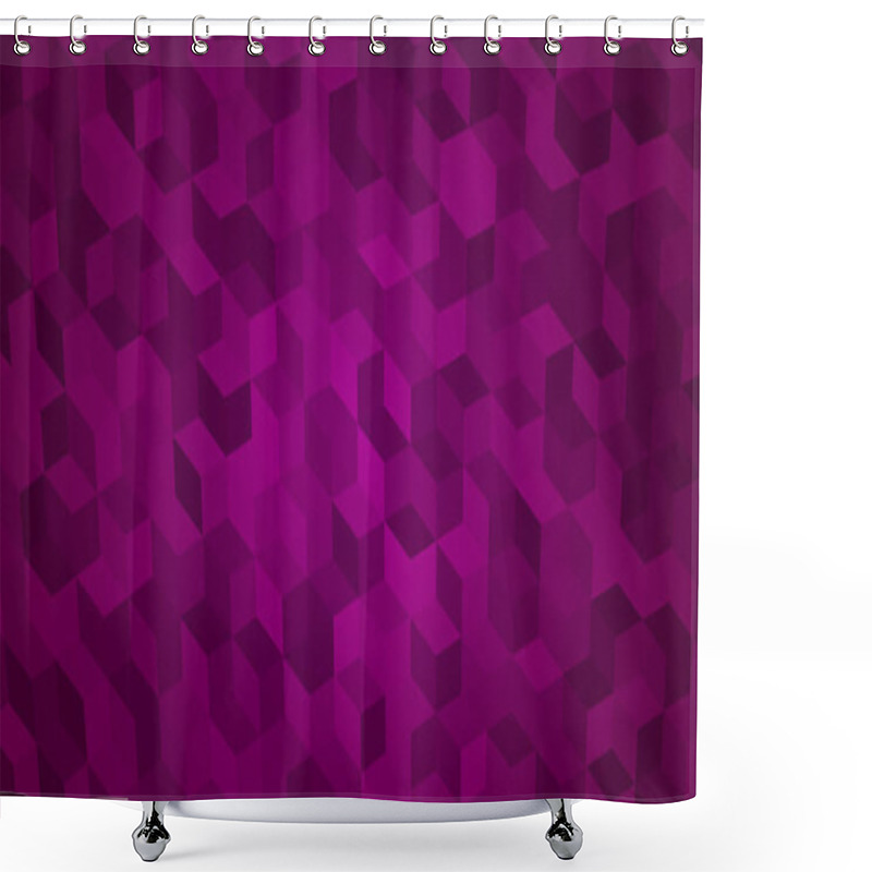 Personality  Abstract Background Of Isometric Cubes Shower Curtains