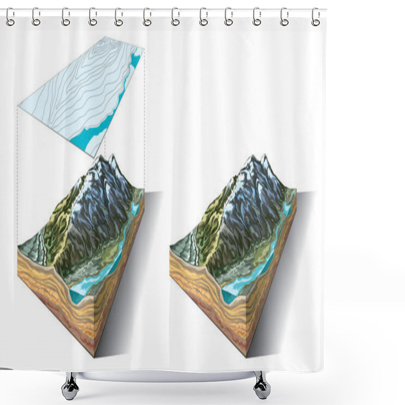 Personality  Piece Of Earth Shower Curtains