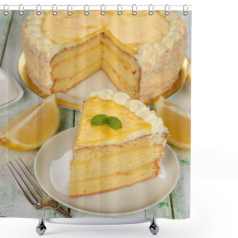 Personality  Lemon Cake Shower Curtains