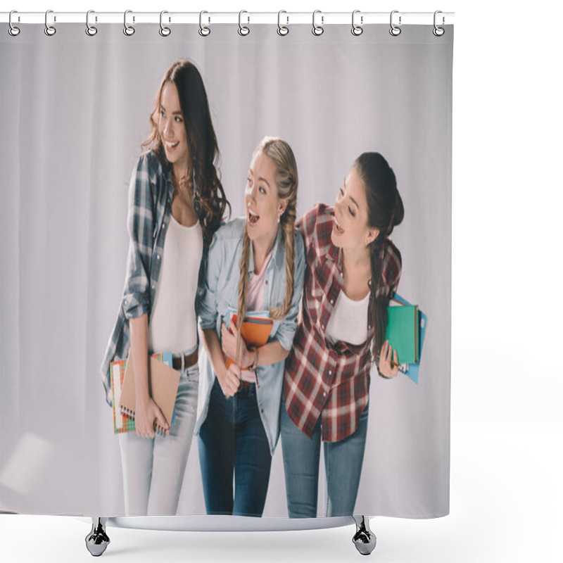 Personality  Happy Girls Students  Shower Curtains