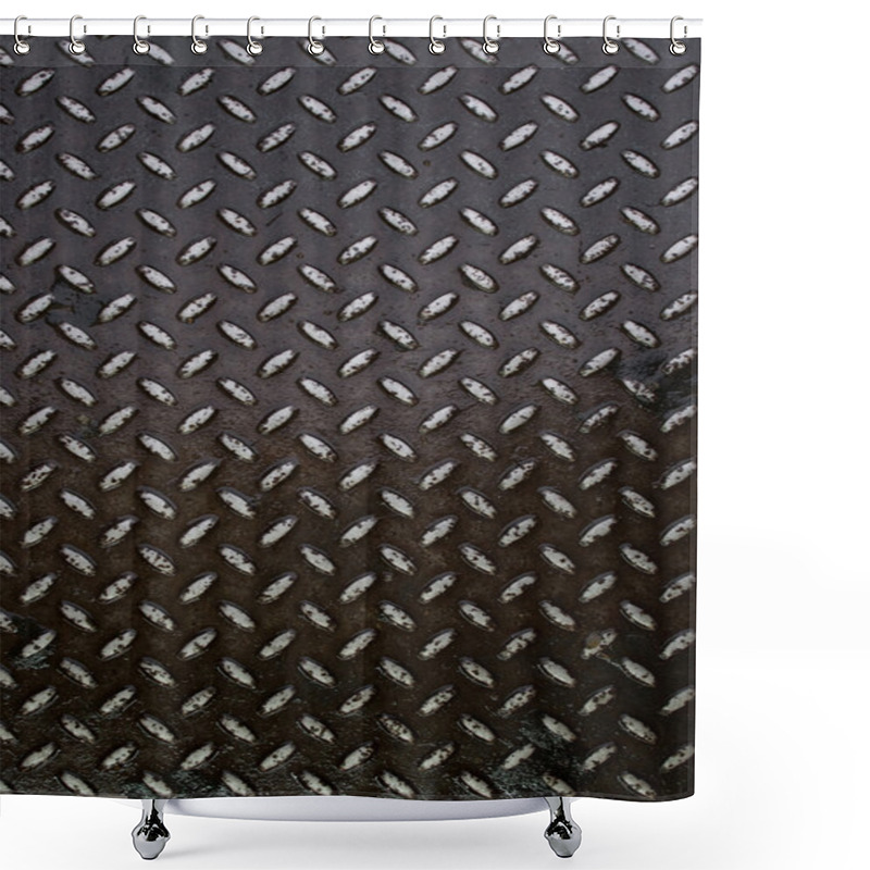 Personality  Rusty Weathered Diamond Plate Shower Curtains