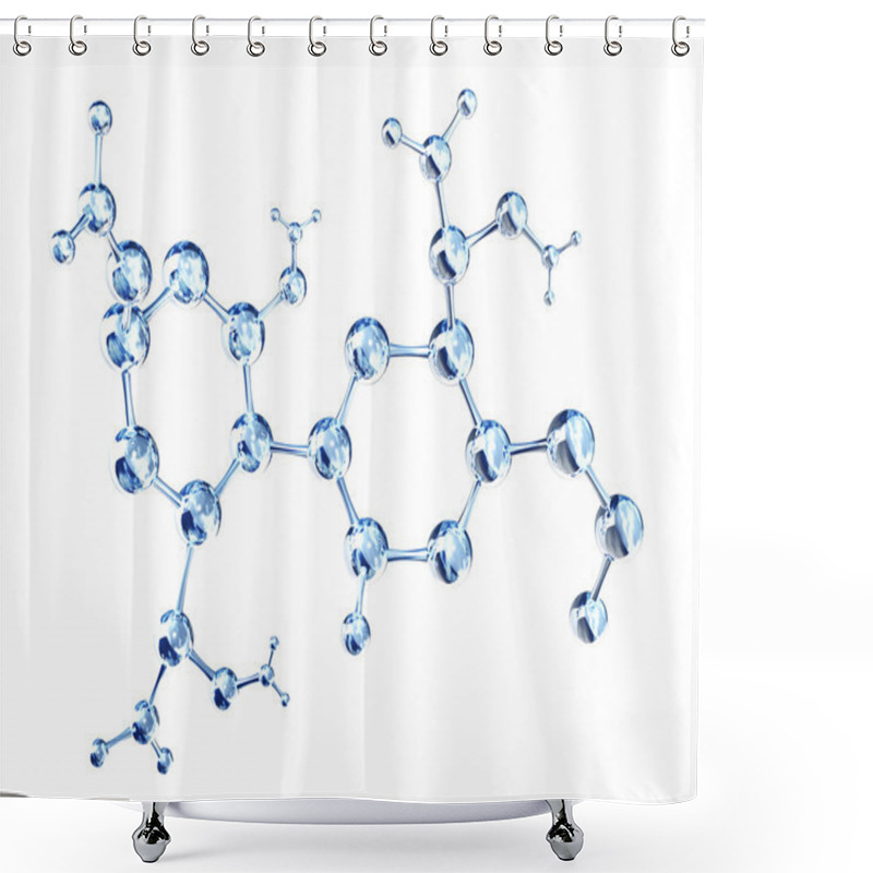 Personality  Abstract Molecular Structure Shower Curtains