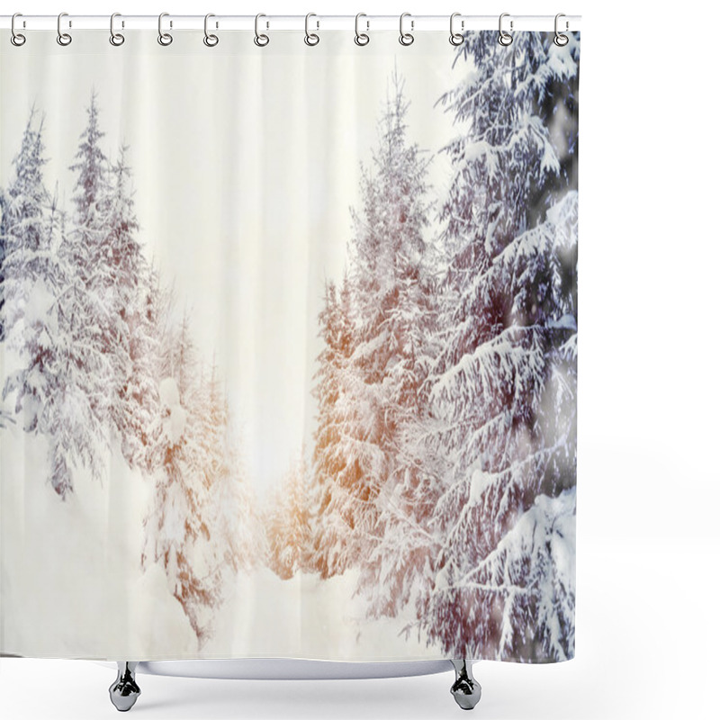 Personality  Winter Landscape Shower Curtains