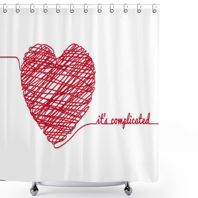 Personality  Chaos Heart, Vector Shower Curtains