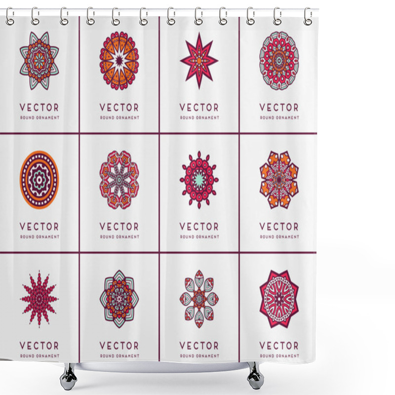 Personality  Ornament Beautiful  Card With Mandala. Shower Curtains