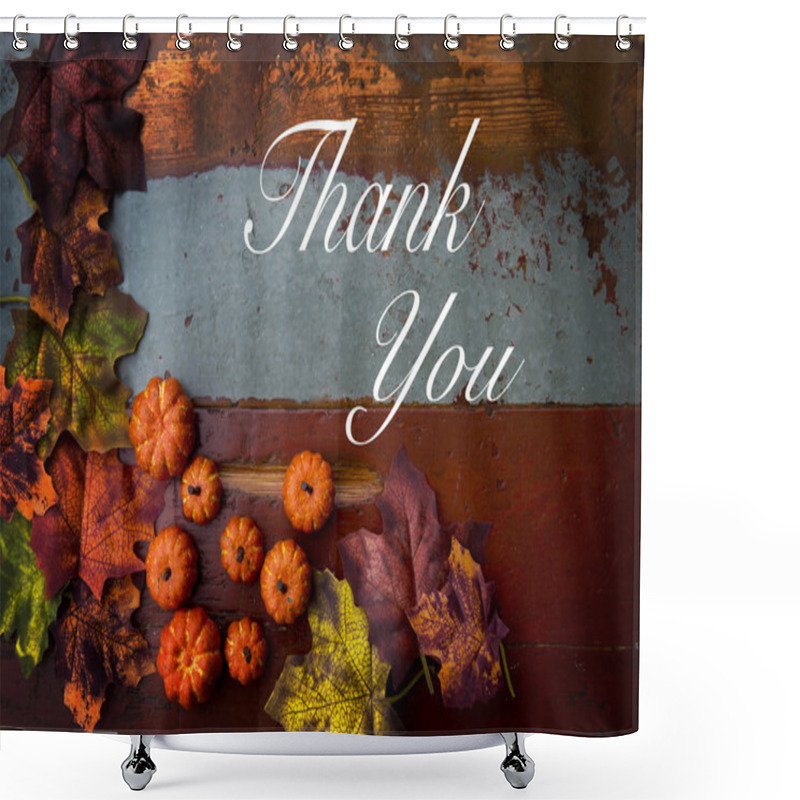 Personality  Thank You Note On Wood Shower Curtains