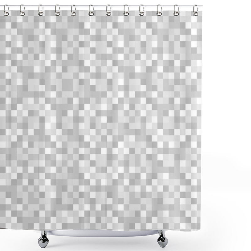 Personality  Abstract Random Squares Pattern Shower Curtains