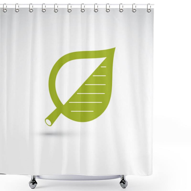 Personality  Green Birch Tree Leaf  Shower Curtains