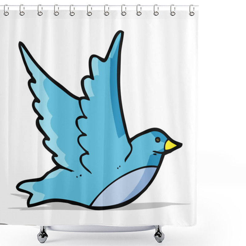 Personality  Cartoon Flying Bird Shower Curtains