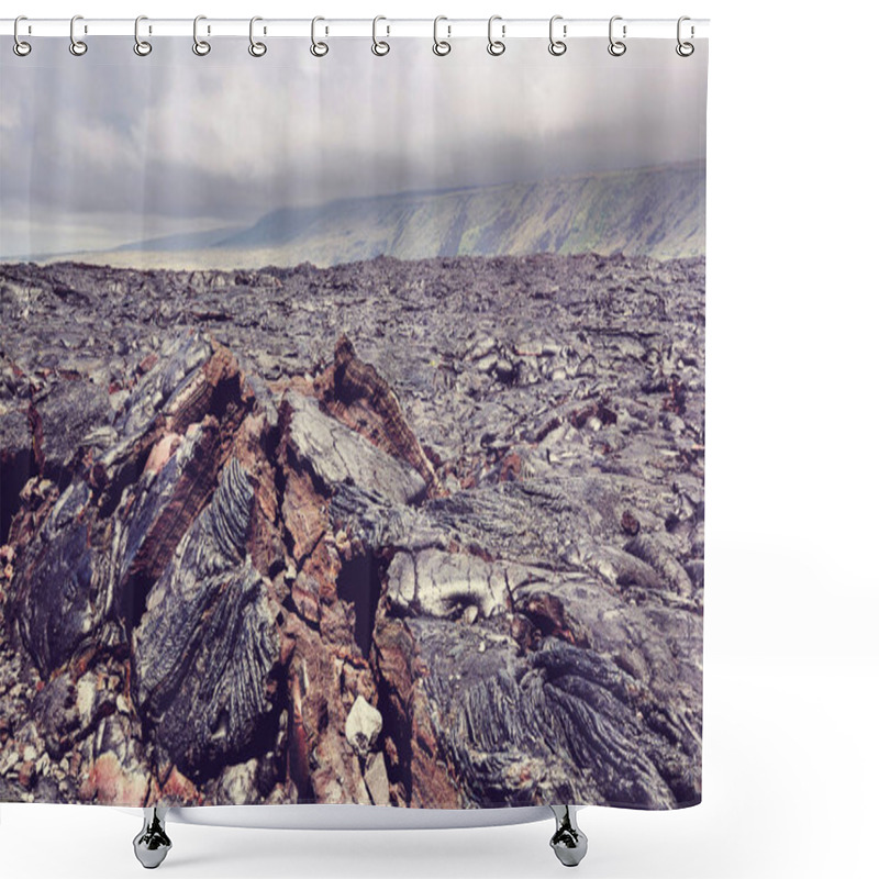 Personality  Lava Flow On Big Island, Hawaii Shower Curtains