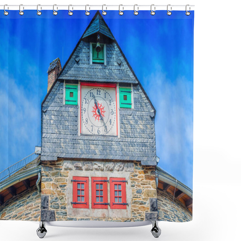 Personality  Clock Tower, House Solingen Castle       Shower Curtains