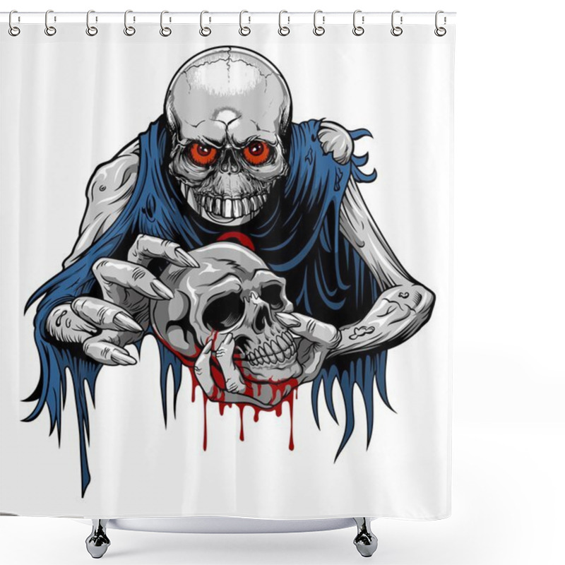 Personality  Zombie And Skull Shower Curtains