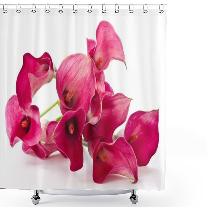 Personality  Red Flower Calla Shower Curtains