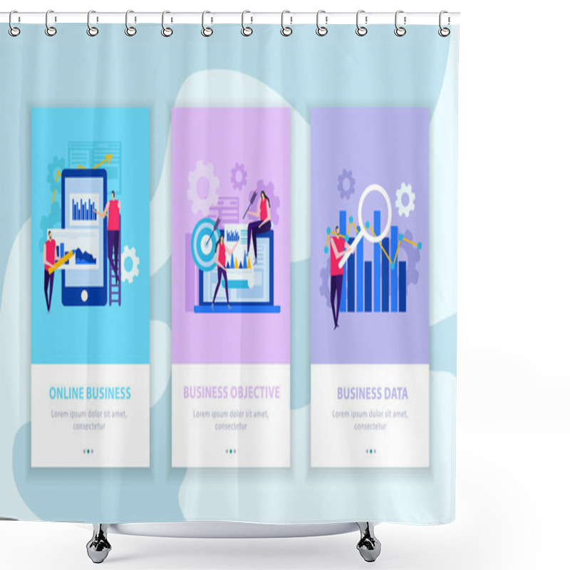 Personality  Business Analysis Flat Banners Shower Curtains