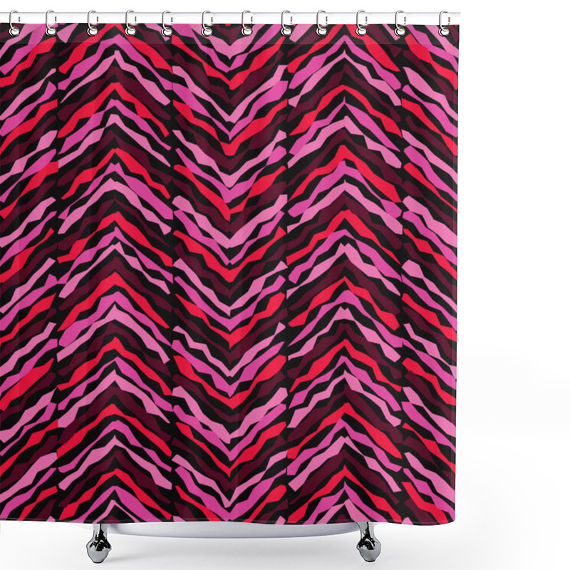 Personality  Seamless Geometric Pattern. Texture Of Swirling Stripes. Scribble Texture. Textile Rapport. Shower Curtains