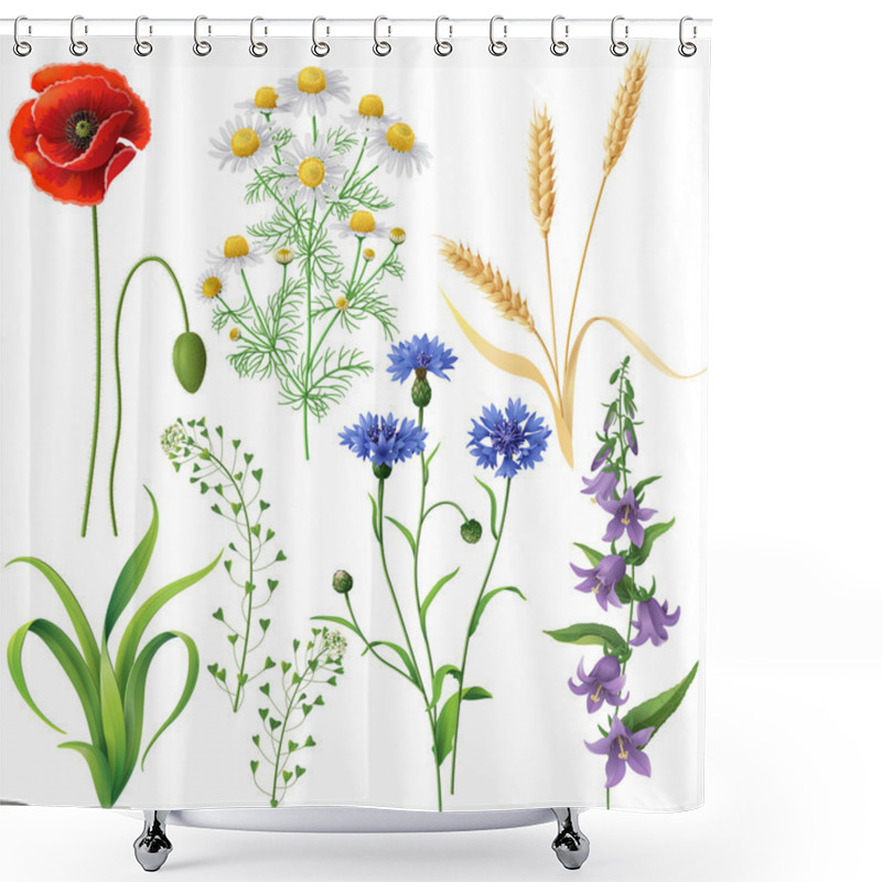 Personality  Wildflowers  Set Shower Curtains