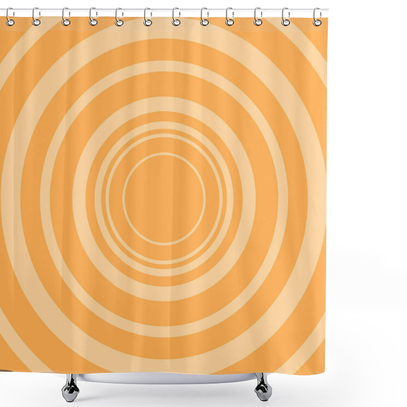 Personality  Circle On Orange Background. Background Shower Curtains