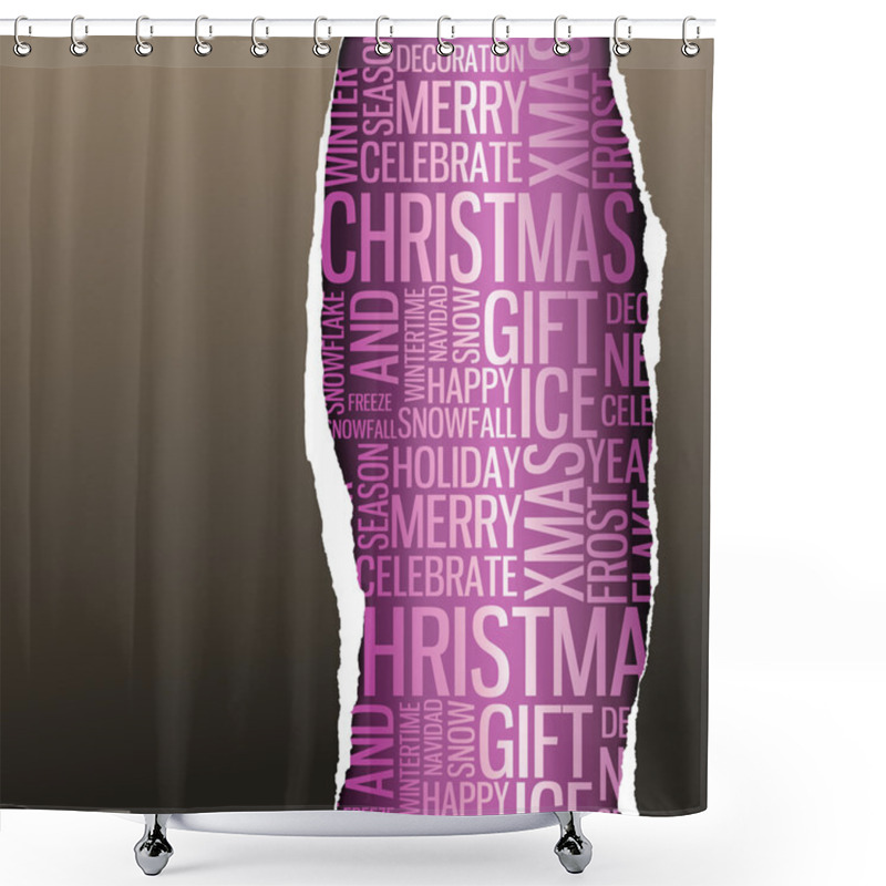 Personality  Abstract Christmas Card Shower Curtains