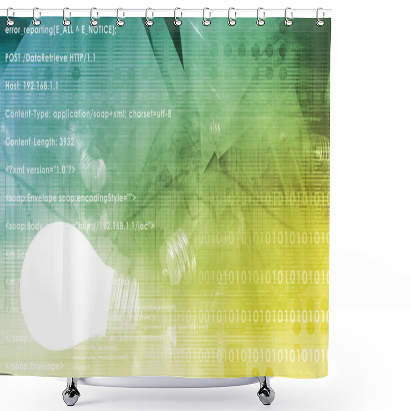 Personality  Information Technology Shower Curtains