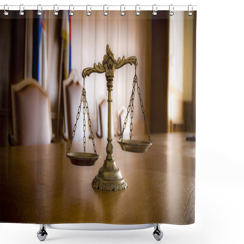 Personality  Decorative Scales Of Justice Shower Curtains