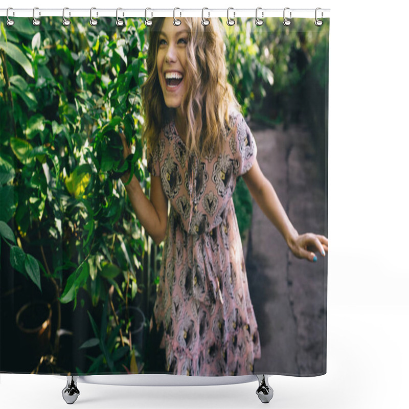 Personality  Evening In A Beautiful Garden Shower Curtains