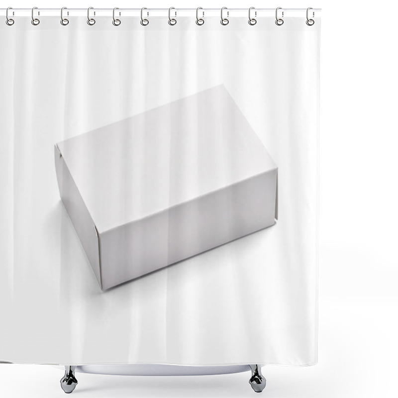 Personality  Blank White Box Container Shower Curtains