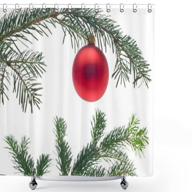 Personality  Bauble On Christmas Tree Shower Curtains