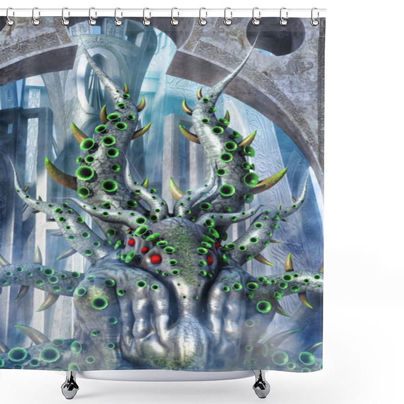 Personality  Cthulhu Fantasy Monster Mountains Of Madness Shower Curtains