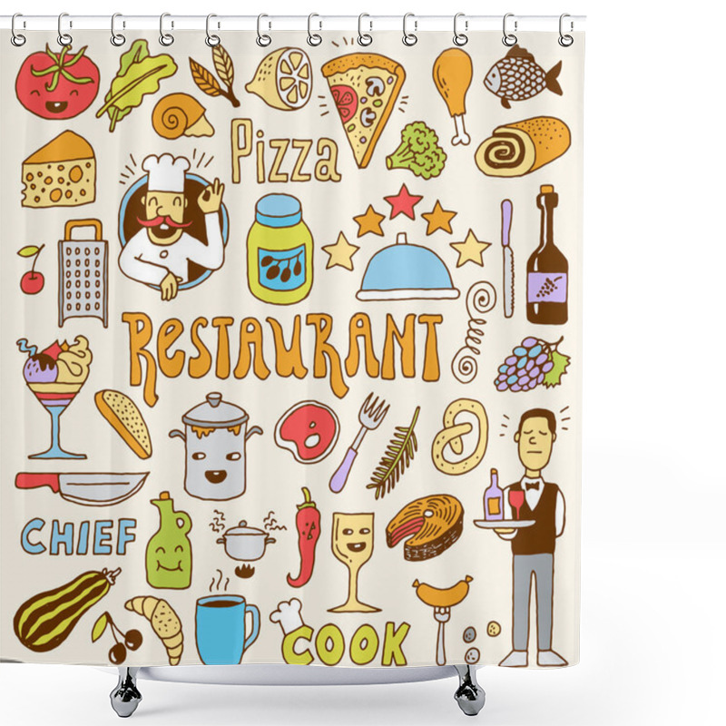 Personality  Restaurant Set Shower Curtains