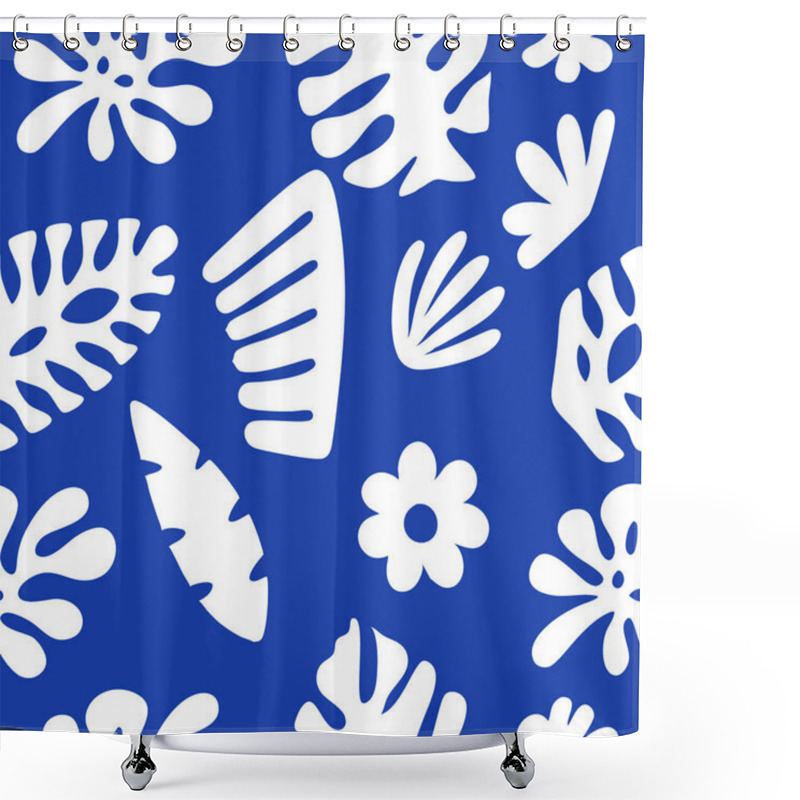 Personality  Tremdy Pattern  Background With Abstract Floral And Leaf Patterns Shower Curtains