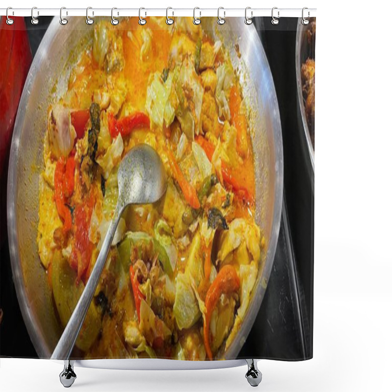 Personality  An Indonesian Traditional Dish With Mangut Fish Shower Curtains