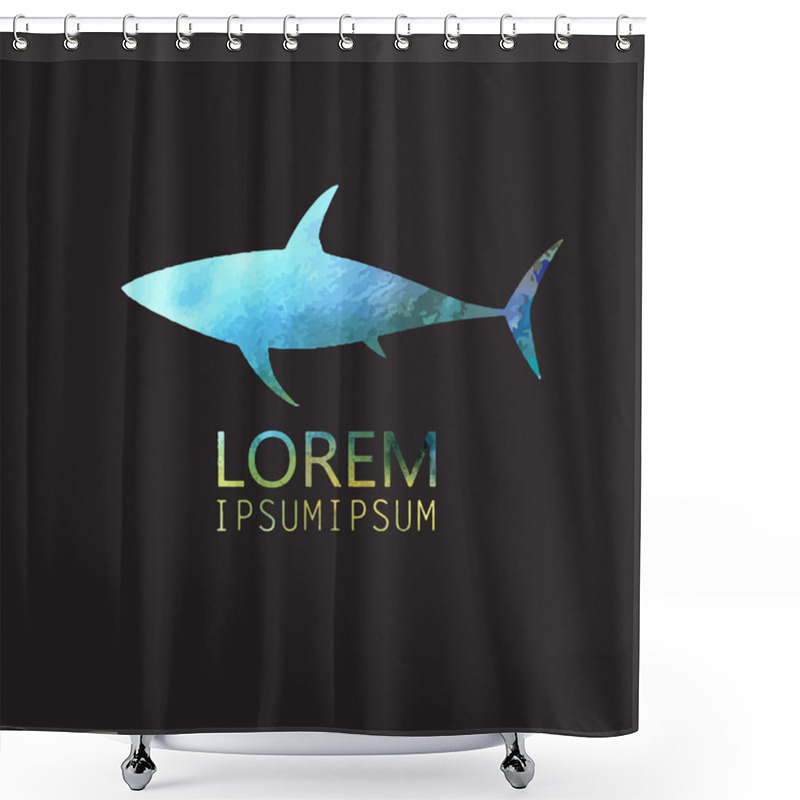 Personality  Symbol Of A Shark Shower Curtains